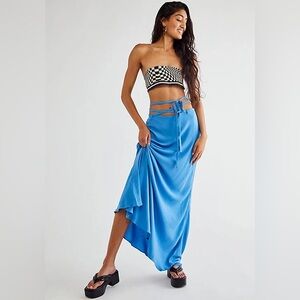 Free People | That’s a wrap Baltic Blue Maxi Skirt